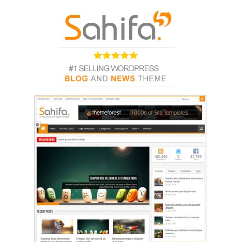 قالب صحيفة Sahifa – Responsive WordPress News / Magazine / Blog Theme